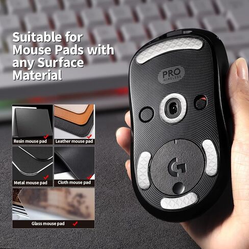 Smooth Sliding Mouse Skates for Logitech G Pro X Superlight Mouse Feet Replacement(PTFE,White) Rounded Edges Durable and Ultra-Smooth Gaming Mouse Glider for G Pro Superlight in Saudi Arabia