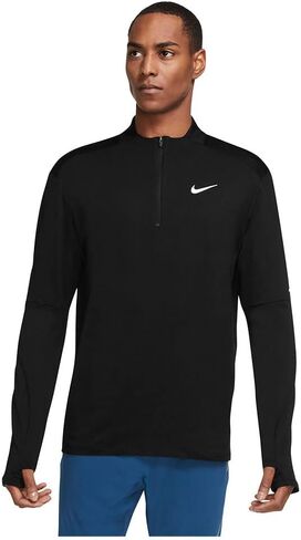 Nike Element Men's Dri-FIT 1/2-Zip Running Top (Black, DD4756-010) Size Large in Saudi Arabia