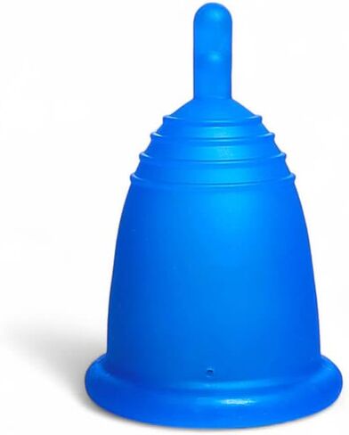 Most Customizable MeLuna Menstrual Cup for Women | Comfortable Period Cup Reusable Cup | Tampon Pad Alternative for All Body Types (Blue with Stem Handle, X-Large) in Saudi Arabia