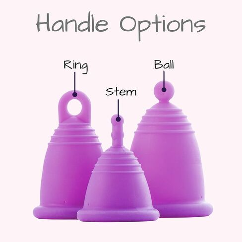 Most Customizable MeLuna Menstrual Cup for Women | Comfortable Period Cup Reusable Cup | Tampon Pad Alternative for All Body Types (Blue with Stem Handle, X-Large) in Saudi Arabia