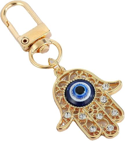 Hamsa Hand Keychain Evil Eye Keychain Car Keyring Kabbalah Good Luck Protection Walls Handbags Ornament Jewelry in Saudi Arabia