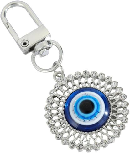 Hamsa Hand Keychain Evil Eye Keychain Car Keyring Kabbalah Good Luck Protection Walls Handbags Ornament Jewelry in Saudi Arabia