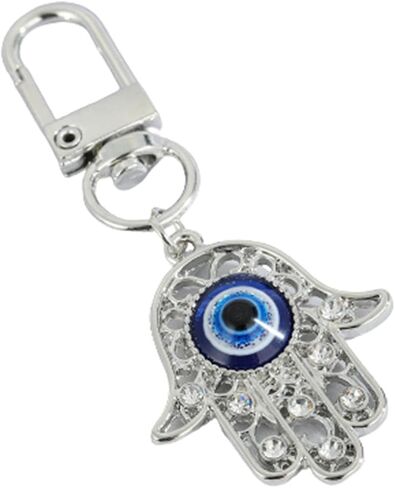 Hamsa Hand Keychain Evil Eye Keychain Car Keyring Kabbalah Good Luck Protection Walls Handbags Ornament Jewelry in Saudi Arabia