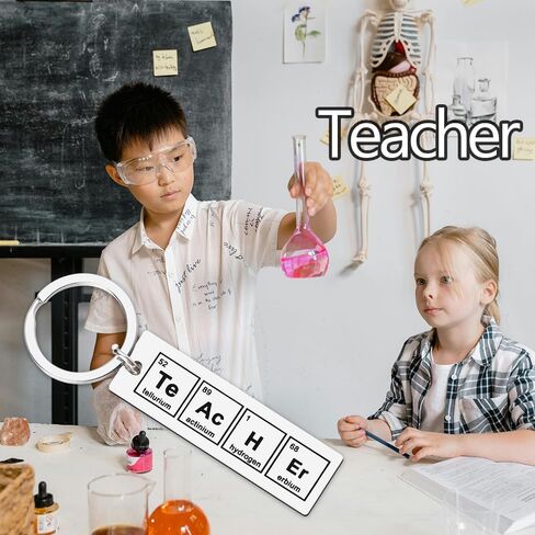 Funny Chemistry Element Keychain Gift Creative Chemical Periodic Table Character Words Quote Keychain for Women Men Girls in Kuwait