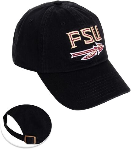 Desert Cactus Florida State University Baseball Hat Seminoles FSU Brimmed Embroirderd Hats Cap Adjustable Cloth Strap Adult (Style B1) Red in Saudi Arabia