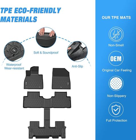 Nilight TPE Floor Mats for 2021 2022 2023 Hyundai Santa Fe 5 Seat (Non-Hybrid),All Weather Custom Fit Heavy Duty Floor Liners in Saudi Arabia