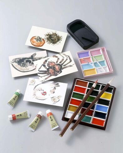 Kissho Japanese Painting Paint Horn Face Sai, Made in 48 Colors in Saudi Arabia