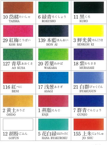 Kissho Japanese Painting Paint Horn Face Sai, Made in 48 Colors in Saudi Arabia