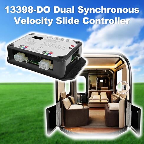 13398-DO Dual Synchronous Velocity Slide Controller , Replacement for Controller V-Sync II ，Compatible with Lippert in-Wall Slide-Out on RV,White in Saudi Arabia