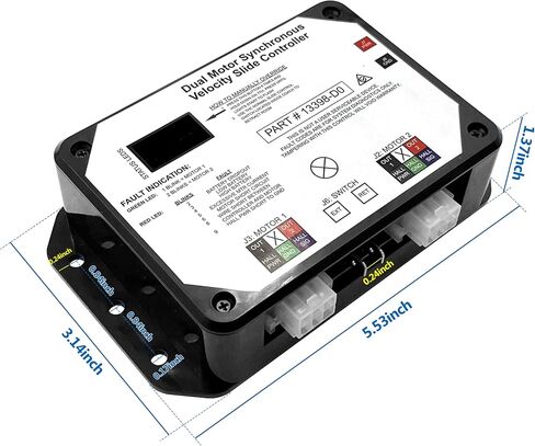 13398-DO Dual Synchronous Velocity Slide Controller , Replacement for Controller V-Sync II ，Compatible with Lippert in-Wall Slide-Out on RV,White in Saudi Arabia