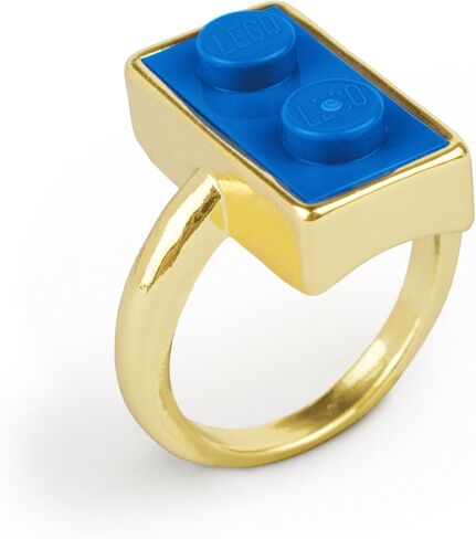Golden Hug Gold Plated Ring. Aesthetic & Cute with a Original Coral Brick Piece. Ring adjustable from 6 to 8 Size. Unique, Original Design for a great gift for Women by Re-Do Bricks® (Bright Coral) in Saudi Arabia