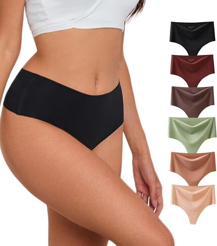 High Waisted Thongs for Women Seamless No Show Underwear Comfortable Thong Pack Breathable & Soft Panties in Saudi Arabia