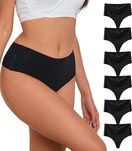 High Waisted Thongs for Women Seamless No Show Underwear Comfortable Thong Pack Breathable & Soft Panties in Saudi Arabia
