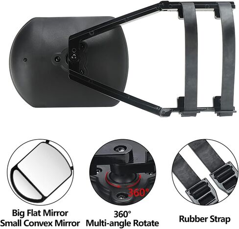 Universal Clip-on Towing Mirrors Extension Towing Mirror 360 Degree Rotation Adjustable Dual View Tow Mirror for Vehicle Car Truck Trailer, 2 Pieces in Kuwait