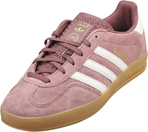 adidas Gazelle Indoor Women Sneakers, Shadow Fig/Cloud White/Gum, Size 8.5 in Saudi Arabia