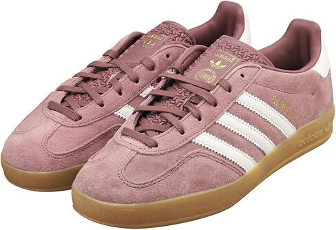 adidas Gazelle Indoor Women Sneakers, Shadow Fig/Cloud White/Gum, Size 8.5 in Saudi Arabia
