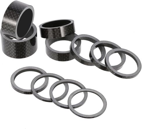 BUCKLOS Bicycle Spacers 11 Pieces Fit 28.6mm Bicycle Threadless Front Fork Stem,2 3 5 10 15 20mm Aluminum Alloy Washers Red in Saudi Arabia