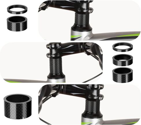 BUCKLOS Bicycle Spacers 11 Pieces Fit 28.6mm Bicycle Threadless Front Fork Stem,2 3 5 10 15 20mm Aluminum Alloy Washers Red in Saudi Arabia