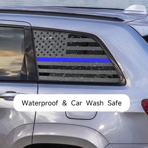 for Jeep Grand Cherokee Decals,American Flag Decal for Jeep Grand Cheroke 2011-2021, Rear Side Car Window Decals,for Jeep Grand Cherokee Accessoriess，Blue in Saudi Arabia