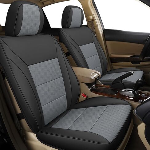 غطاء مقعد سيارة GXT مخصص لسيارة Select 2018 2019 2020 2021 2022 Honda Accord EX-L، Touring، Sport، EX، Hybrid - مجموعة كاملة مع جلد من الألياف الدقيقة المقاومة للماء وجيد التهوية (أسود) in Saudi Arabia