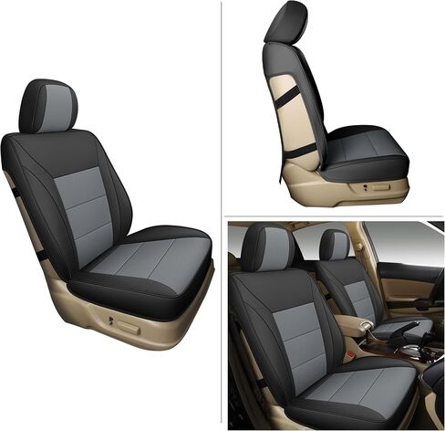 غطاء مقعد سيارة GXT مخصص لسيارة Select 2018 2019 2020 2021 2022 Honda Accord EX-L، Touring، Sport، EX، Hybrid - مجموعة كاملة مع جلد من الألياف الدقيقة المقاومة للماء وجيد التهوية (أسود) in Saudi Arabia