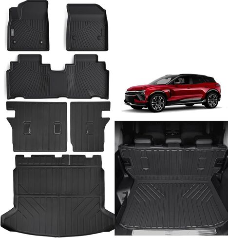 Floor Mats for 2024 Mazda CX-70，TPE All Weather Protection 2 Rows Car Floor Liners Odorless Anti-Slip Mats Accessoires Custom Fit for 2024 Mazda CX70-Black in Saudi Arabia