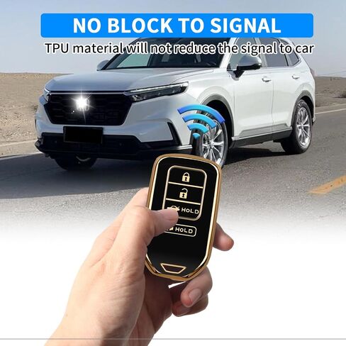 QBUC for Honda Accord Key Fob Cover for Civic, CRV, Pilot, Ridgeline 2016-2022, Soft TPU Full Protection Case with Keychain in Saudi Arabia