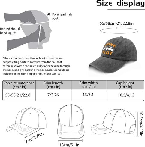 Pilot Hat Drone Pilot Hat Army Hat Pilot Baseball Cap Pigment Black Womens Golf Hat Gifts for Her Comfortable Pilot Hat in Saudi Arabia