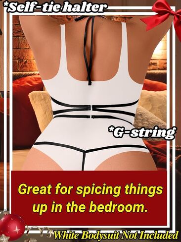 Kaei&Shi Plus Size Bow Lingerie,Christmas Lingerie For Curvy Women,Strappy Birthday Lingerie Set Valentines in Saudi Arabia