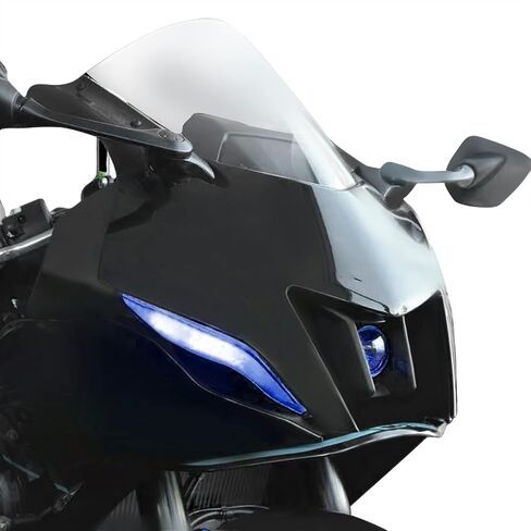 Worldmotop Motorcycle Headlight Grill Cover Head Light Guard Protector Replacement for Yamaha YZFR7 YZF-R7 YZF R7 2021 2022 Headlight Mesh Grill Side (Blue) in Saudi Arabia