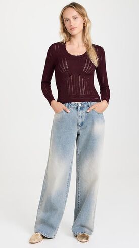 Sea Women's Paxton Knit Long Sleeve Top in Saudi Arabia