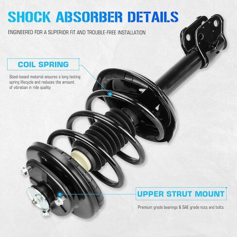 Front Complete Struts Coil Spring Assembly 172230 172229 Compatible with 2003-2006 Acura MDX Shock Absorbers in Saudi Arabia