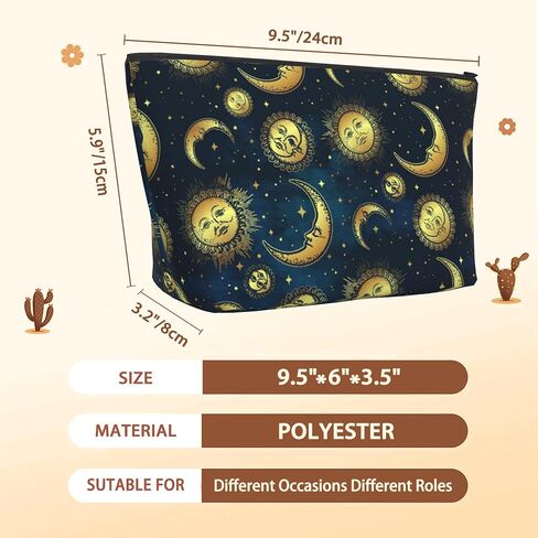 Makeup Bag Brown Leopard Print Cosmetic Bags for Women Mini Portable Animal Prints Travel Toiletry Bag Organizer Make up Brushes Aesthetic Accessories Waterproof Storage Bags in Saudi Arabia
