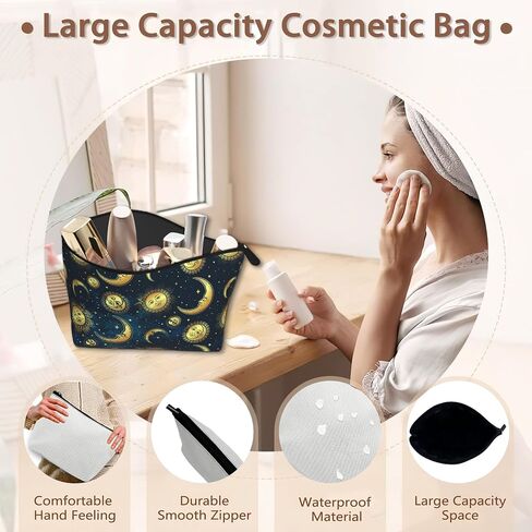 Makeup Bag Brown Leopard Print Cosmetic Bags for Women Mini Portable Animal Prints Travel Toiletry Bag Organizer Make up Brushes Aesthetic Accessories Waterproof Storage Bags in Saudi Arabia