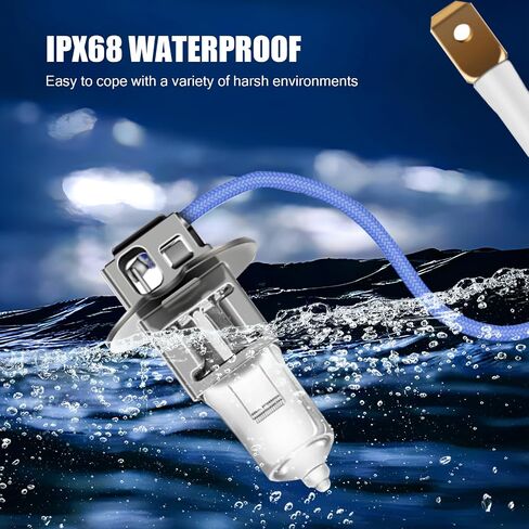 2 PCS Automobile H3 12V 55W Halogen Fog Light Bulb, Waterproof Quartz Glass Anti-UV Low Beam, Standard Halogen Bulb Replacement, Universal Plug and Play Lighting Bulb for Cars (White) in Saudi Arabia