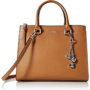 Calvin Klein Logan Mercury Leather Satchel