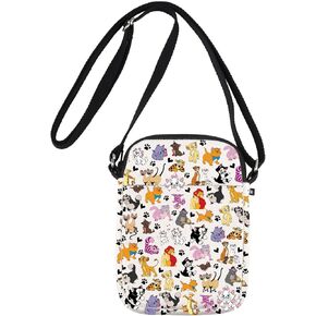 G2TUP Cats Crossbody Bag Berlioz & Toulouse & Marie & Cheshire Cat & Yzma Gifts Cats Lover Gifts Kitten Shoulder Bag