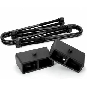 KSP 2" Rear Lift Kit for F250 F350, 2in Rear Lift Block for 2011+ F250 F350 Super Duty, 2pcs Lift Blocks with 4pcs Extended Square Leaf Spring Ubolts For Ford Pick up Trucks 2WD 2X2 4WD 4X4
