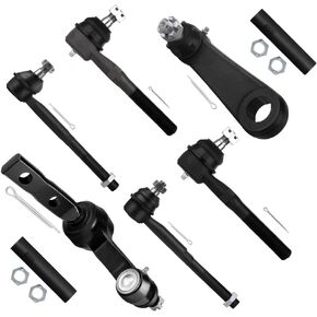 SCITOO 8pcs 2WD Front Suspension Kit Pitman Arm Idler Arm Inner Outer Tie Rod End Tie Rod Adjusting Sleeve Fit 1997-2003 For Ford For F-150 Heritage Expedition 1998-2002 For Lincoln Navigator K8700