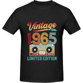 Limited Edition 1965 Shirt for Men, Funny Cotton Vintage 60th Birthday T-Shirts