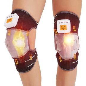 Cordless Heated Knee Massager with Heat and Vibration,Heating Pad for Knee Pain Relief, Heated Knee Brace Wrap for Arthritis,Vibration Knee Warmers with 3 Massager Modes & 3 Heating Levels
