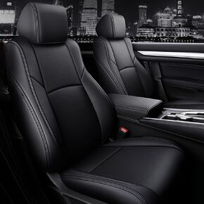 AOMSAZTO Car Seat Cover Custom Fit for Honda Accord LX 2018 2019 2020 2021 2022 Faux Leather Full Set Compatible Airbag Waterpoof All Season Protection Seat Protector Black