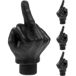 ERINGOGO 4 Pcs Tire Valve Caps Finger Valve Stem Caps Funny Car Tire Air Caps Tyre Stem Covers for Bicycles Road Bike Motorcycles Black