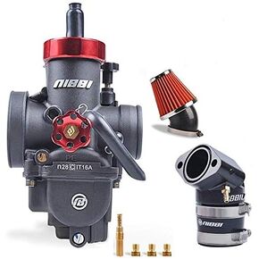 NIBBI Motorcycle Carburetor PE28mm 150CC Carburetor 28mm With Carburetor Jets Fit Honda Yamaha Suzuki Kawasaki Motorcycle Scooter ATV Dirt Bike 150CC-250CC CG GY6 Engine