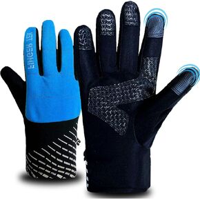 FINGER TEN Winter Gloves for Men Work Grip Waterproof Touchscreen Long Cuff Pair, Windproof Warm Thermal Gloves Paded Non Slip for Working Outside Outdoor Sports Driving Texting Workout Training
