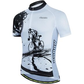 Aogda Cycling Jerseys Men Bike Shirts Team Biking Tops Bicycle Short Sleeves Clothing