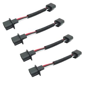 4Pcs H13 9008 Female to Male Headlight Bulb Socket Adapter Connector Wiring Harness Extension Light Fog Use