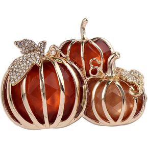 Enamel Pumpkin Brooch Pin, Pumpkin Lapel Pin for Women Girls, Creative Vintage Thanksgiving Pumpkin Brooch for Women Girls(A)