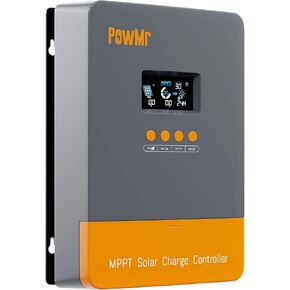 80A MPPT Solar Charge Controller 12V 24V 36V 48V Auto Parameter Adjustable LCD Display for LiFePO4,Lead Acid,Gel,Flooded and Lithium,Supports Up to 12 Units in Parallel