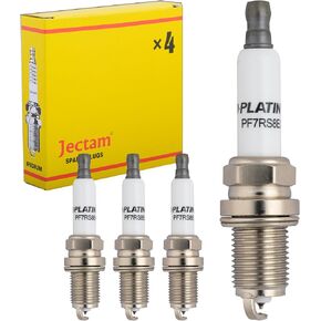 Automotive Replacement Spark Plugs 06H905601A Double Platinum Spark Plugs PFR7S8EG 4 PCS Compatible with A3 A4 A5 A7 Q7 Q5 Allroad TT Beetle CC Eos GTI Golf Passat Tiguan Jetta 2.0L